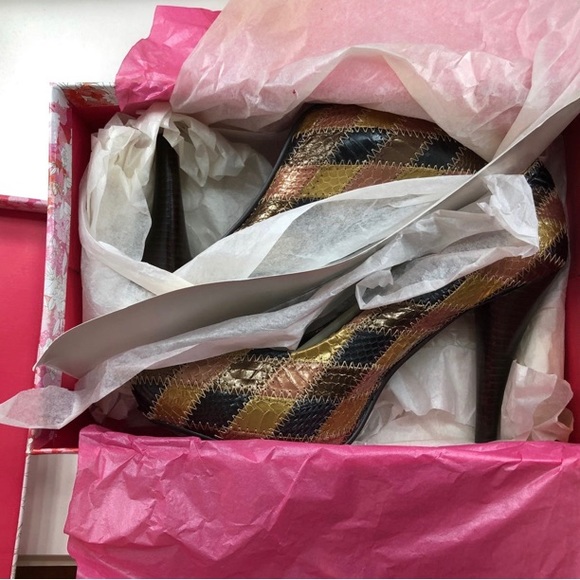 New Chinese Laundry Ready Patchwork Heels - Picture 4 of 9